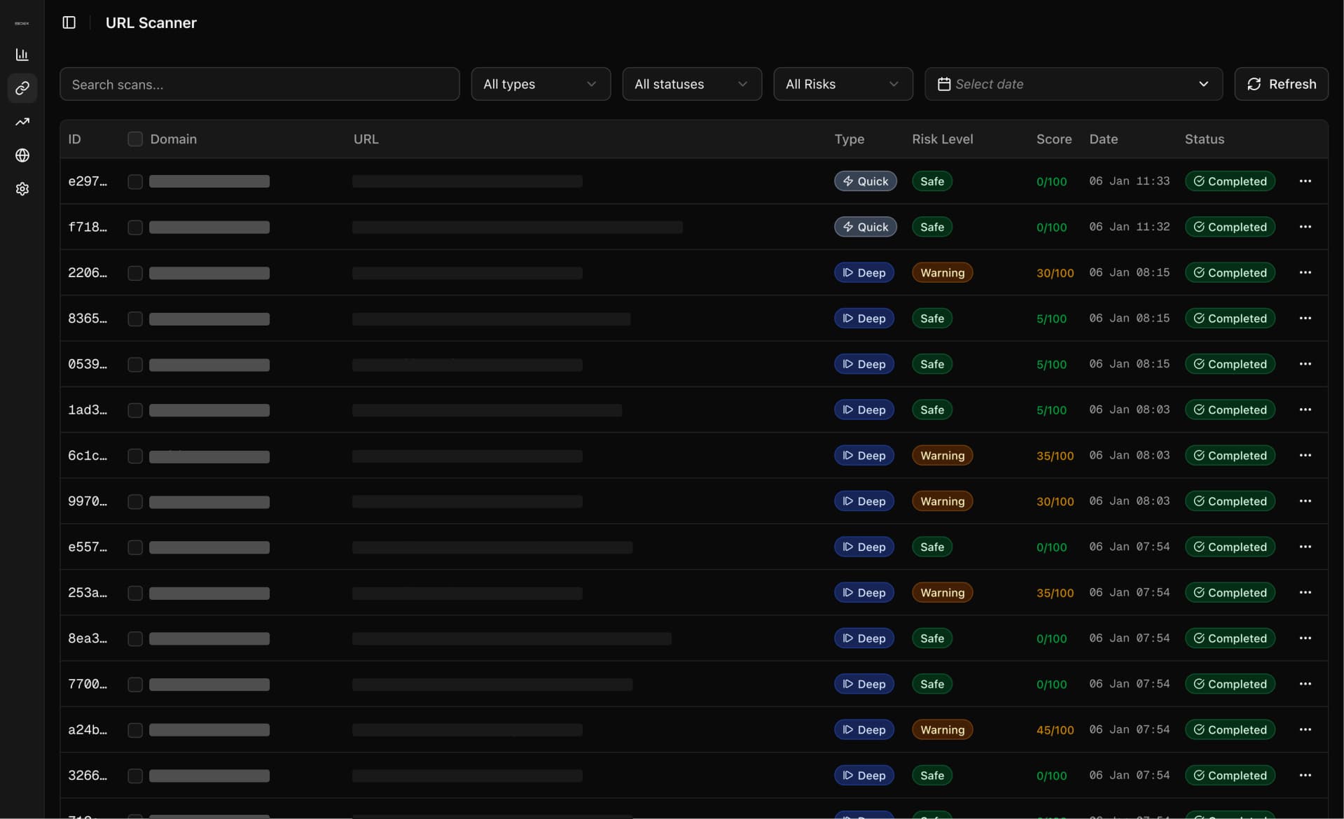 URL Scanner Interface